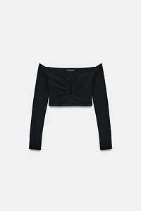 LONG SLEEVE CROPPED TOP