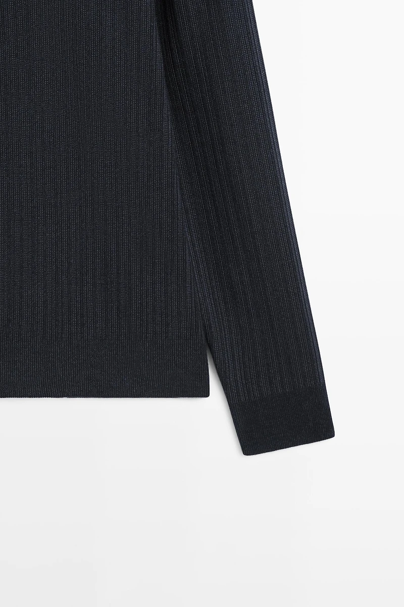 Pull en maille à col camionneur zipp