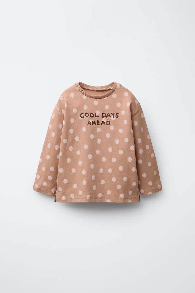 PRINTED T-SHIRT WITH TEXT