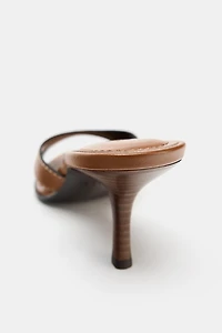 STITCHED HEEL SANDALS