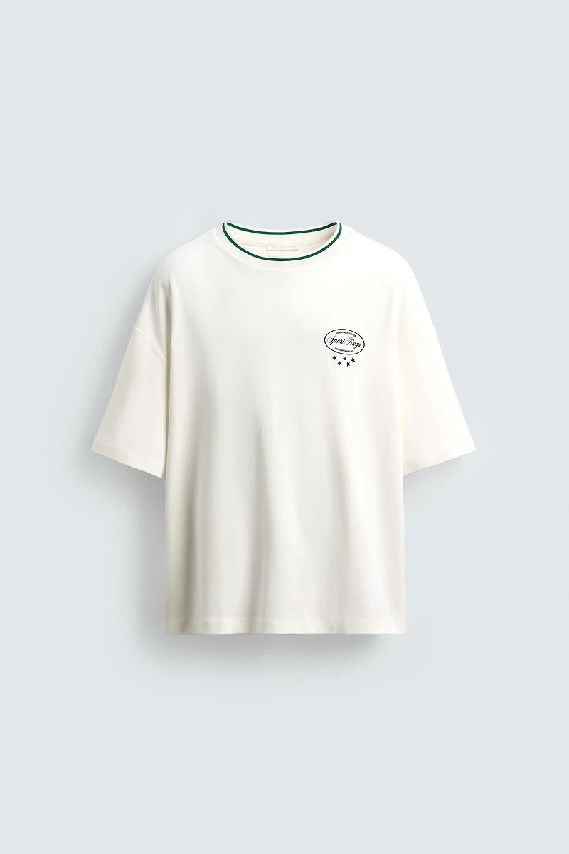 CONTRAST PRINT T-SHIRT