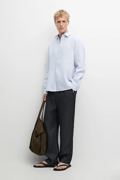 100% linen regular fit shirt