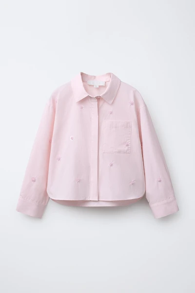 BEADED FLORAL SHIRT
