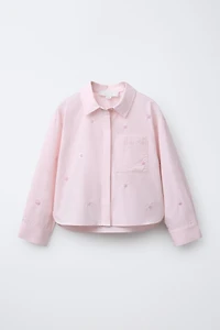 BEADED FLORAL SHIRT