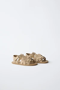 FLORAL LEATHER SANDALS