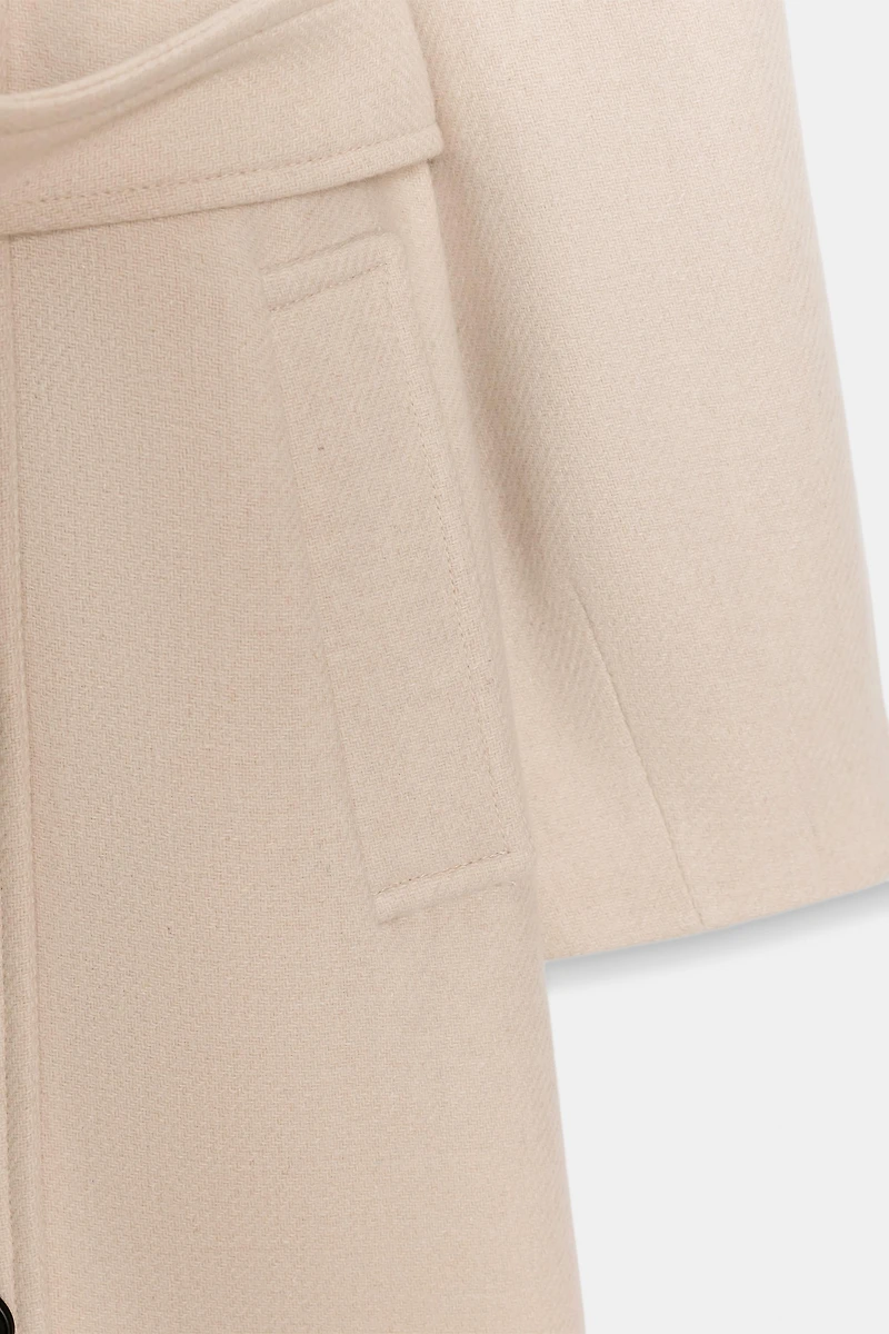 LONG WOOL COAT WITH HIGH NECK