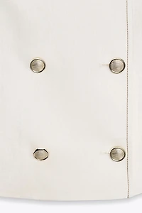 SHORT SLEEVE BLAZER WITH LINEN
