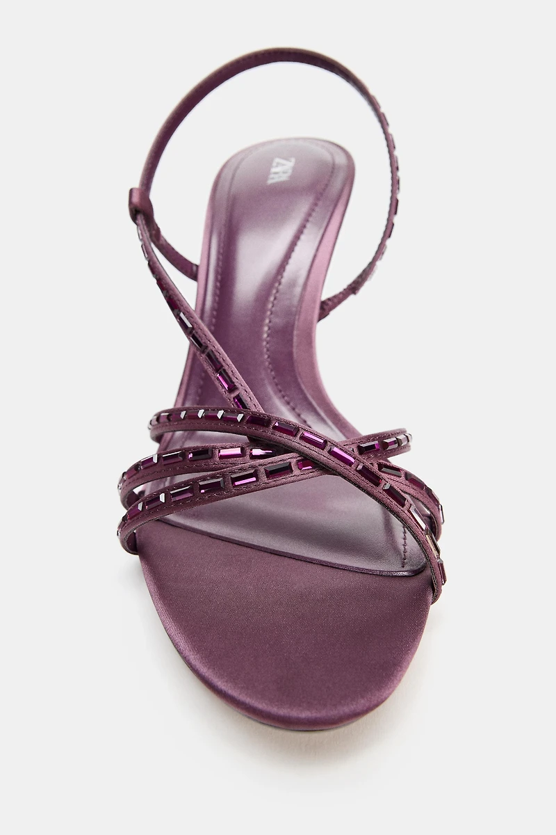 SPARKLY STRAPPY HEELED SANDALS