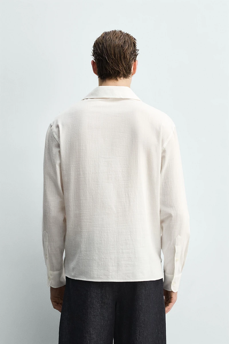 RELAXED FIT COTTON - VISCOSE SHIRT
