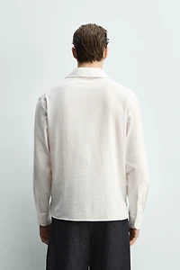 RELAXED FIT COTTON - VISCOSE SHIRT