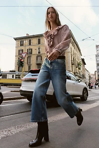 Z.10 HIGH-WAISTED BELTED CULOTTE JEANS