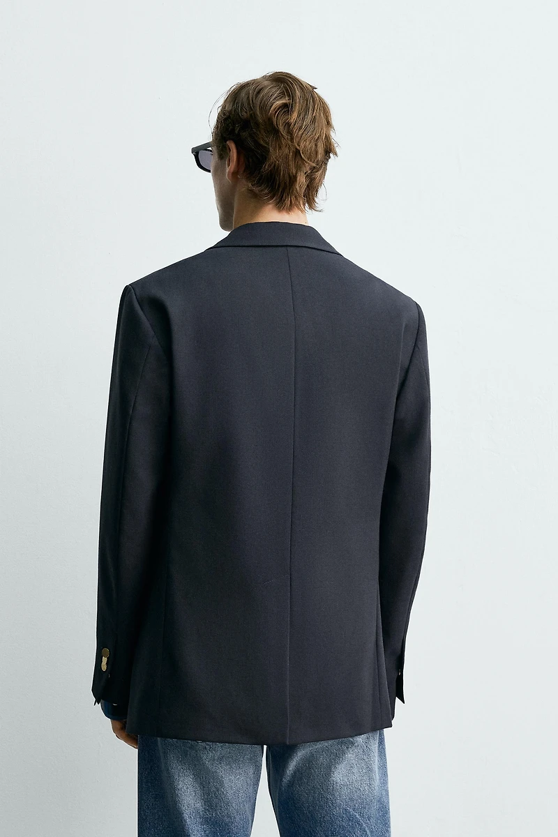 AARON LEVINE X ZARA 100% WOOL DOUBLE-BREASTED BLAZER