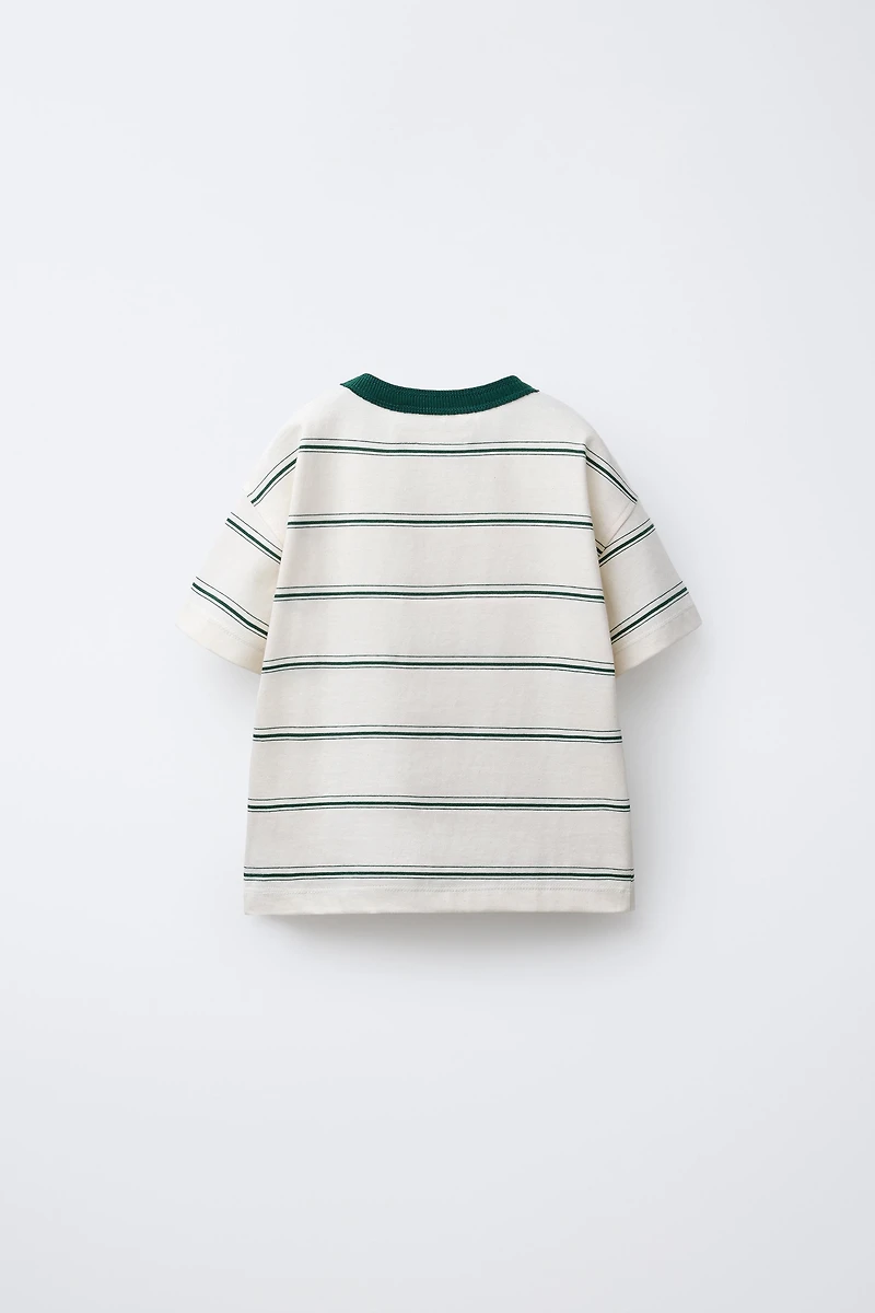 STRIPED PATCH T-SHIRT