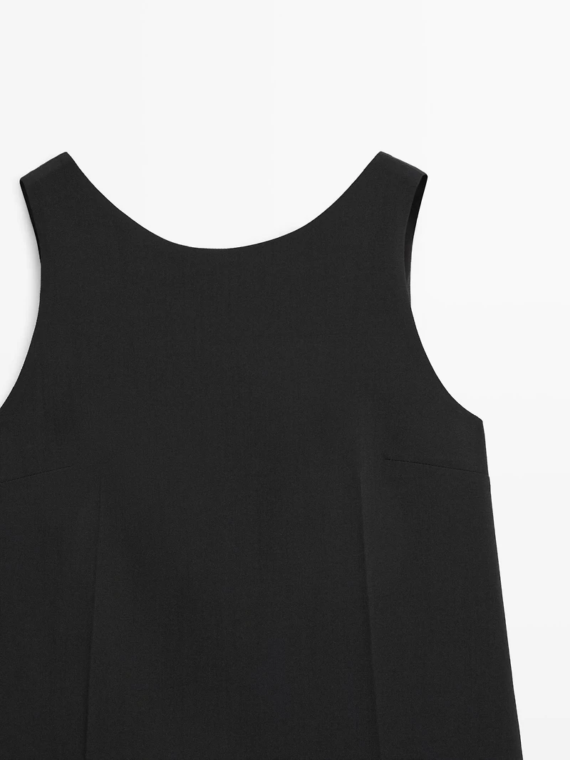 Wool blend mini dress