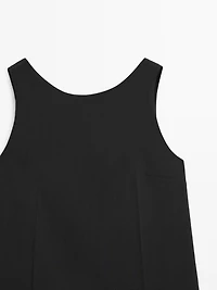 Wool blend mini dress