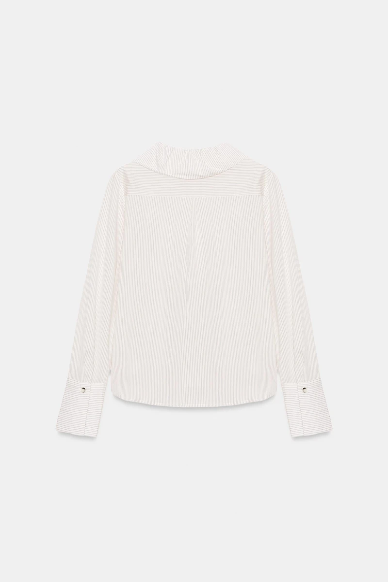 RUFFLED STRIPED SHIRT