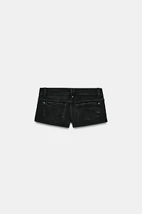 TRF LOW-RISE DENIM MINI SHORTS