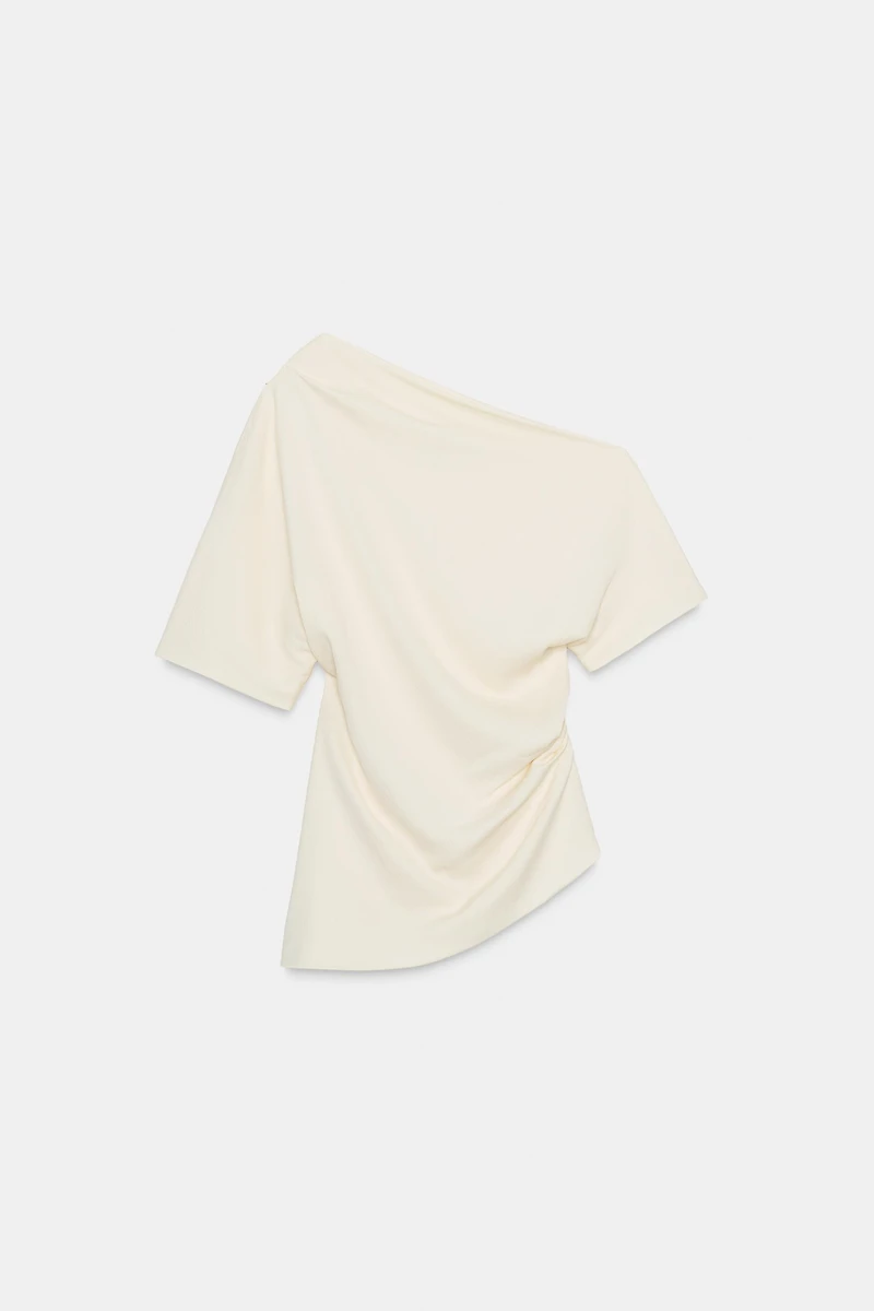 BLOUSE ASYMÉTRIQUE DRAPÉE ZW COLLECTION LIMITED EDITION