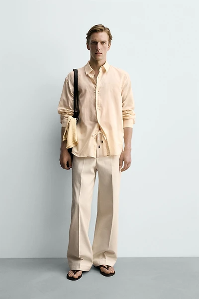 PANTALON STRAIGHT FIT À CHEVRONS