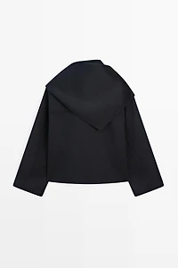 Short coat with scarf detail