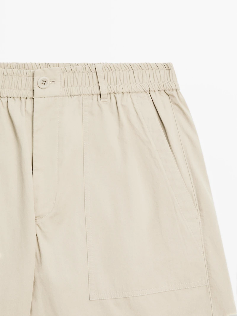 Bermuda carpenter en popeline de coton