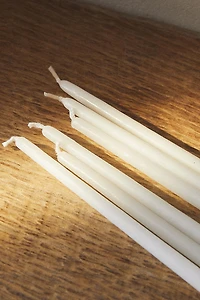 SET OF DECORATIVE CYLINDRICAL LONG TAPER CANDLES (SET OF 6)