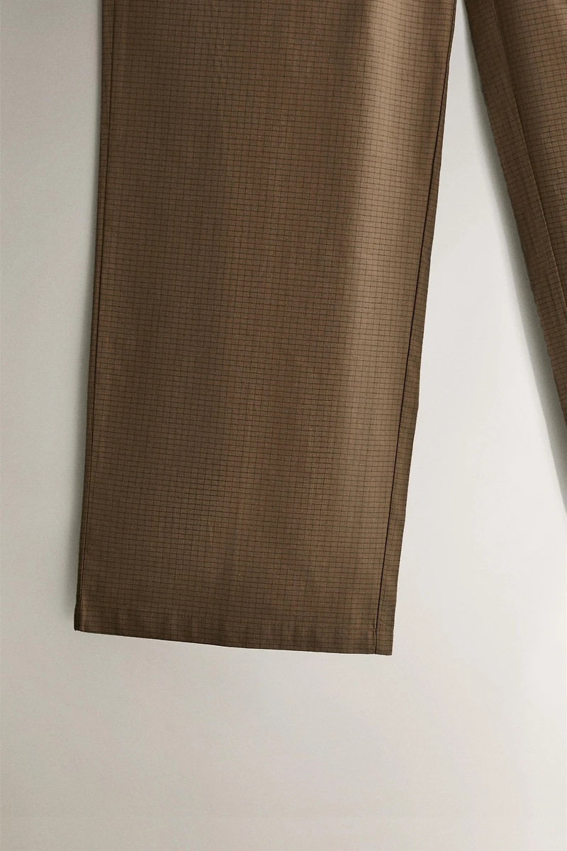 LONG CHECK TROUSERS