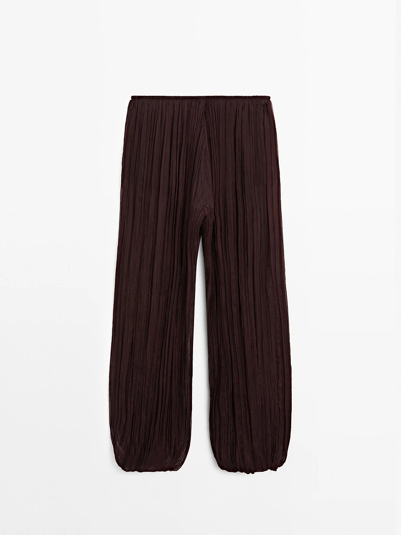 Flowing pleated sarouel trousers - STUDIO