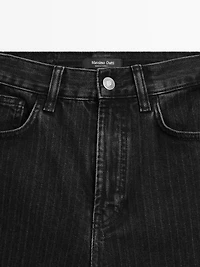 High-waist straight-leg jeans