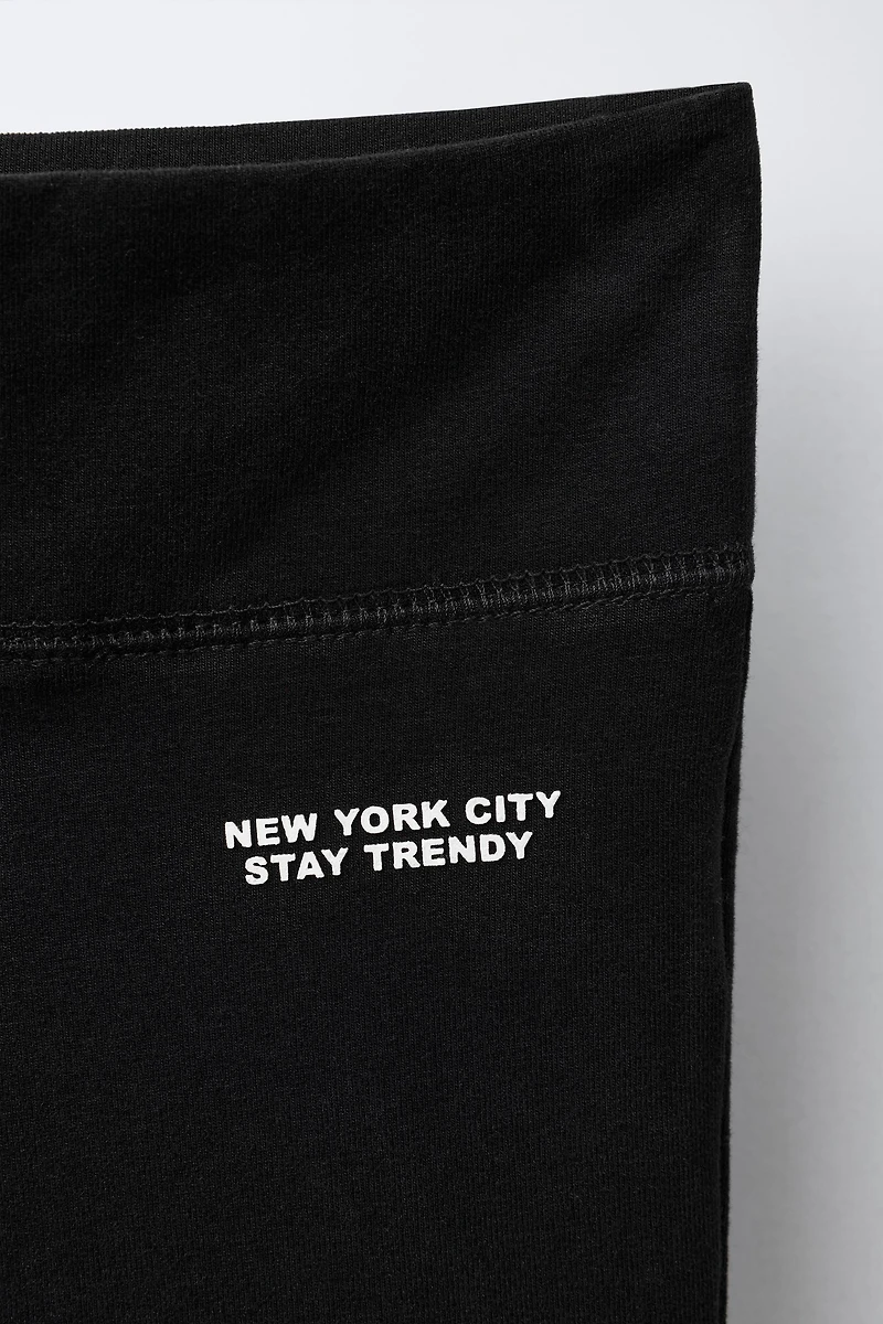 FLARE TEXT LEGGINGS