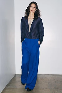 PANTALON LARGE À PINCES ZW COLLECTION