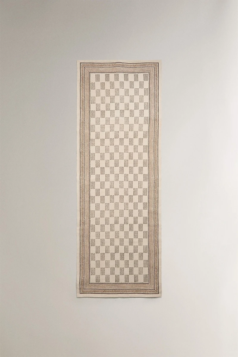 TAPIS COTON BLOCK PRINT