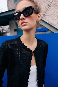 POINTELLE CARDIGAN