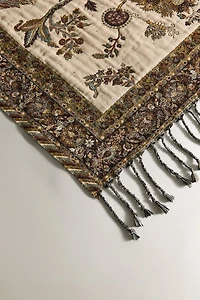 PLAID JACQUARD FLEURS