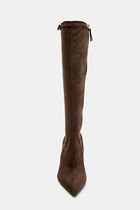 BUCKLED HEEL BOOTS