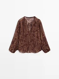 Chemisier fluide imprimé cachemire