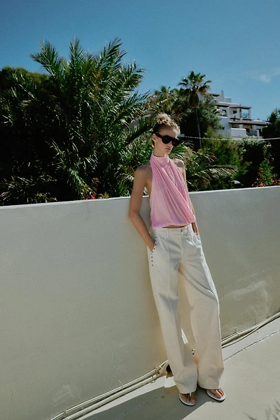 TOP HALTER SATINÉ