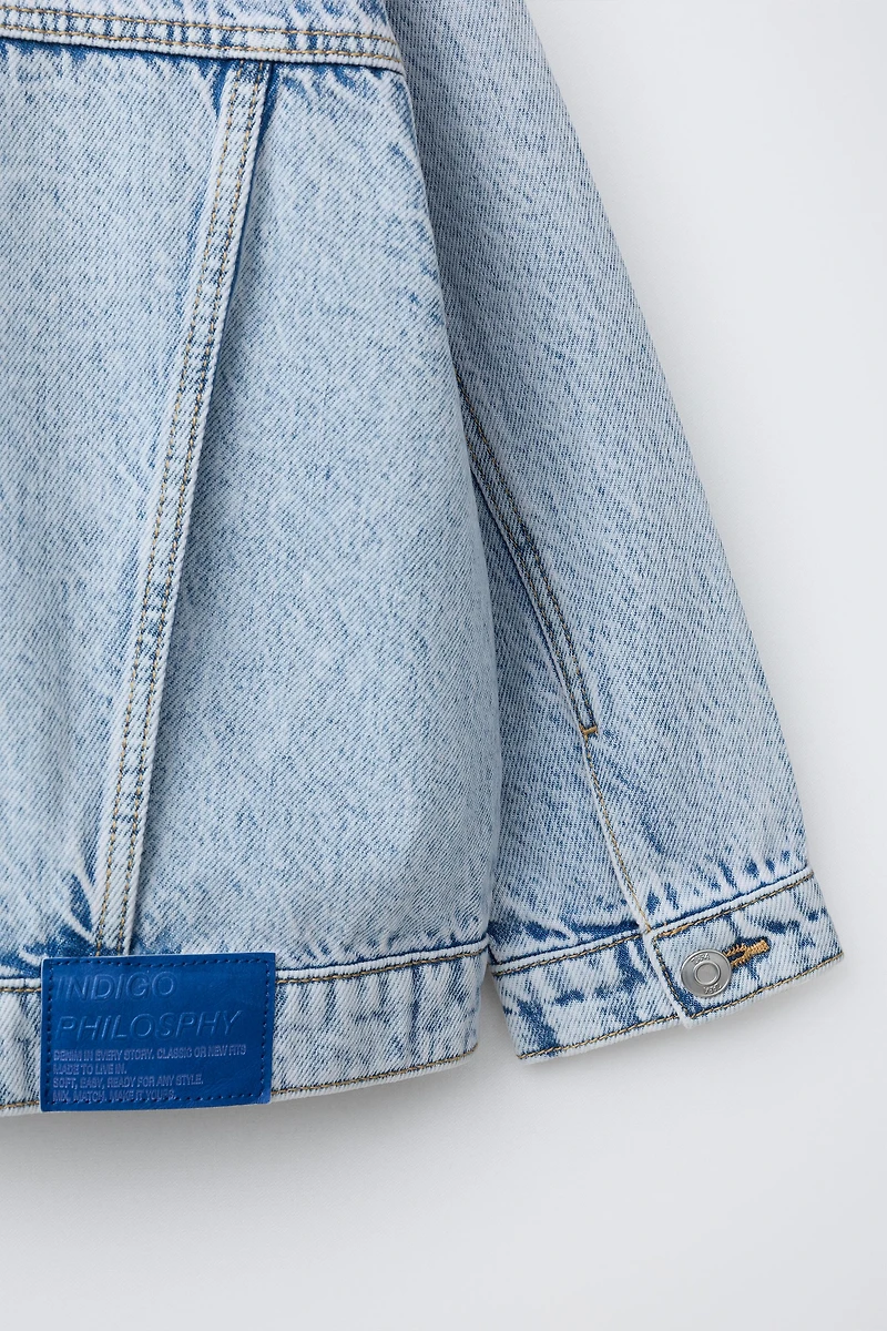 DENIM JACKET WITH LABEL