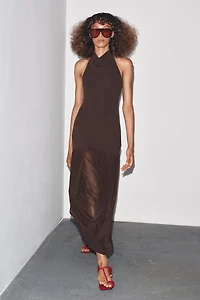 COMBINATION HALTER DRESS