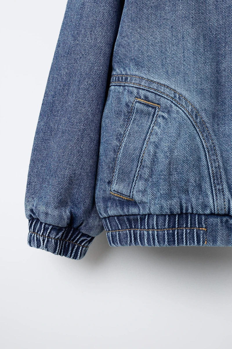HOODED DENIM JACKET