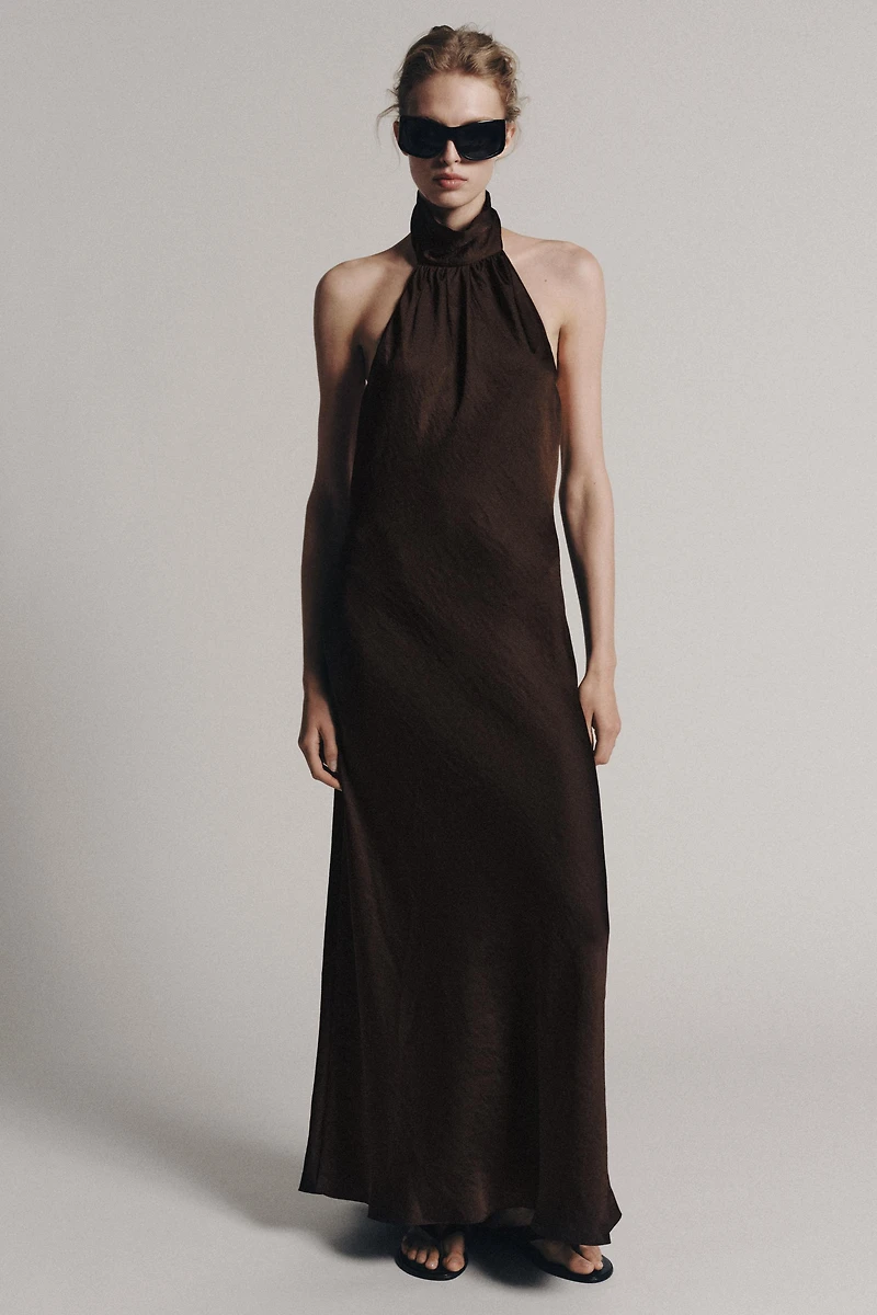 ZW COLLECTION HALTER NECK LONG DRESS
