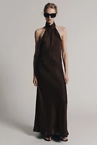 ZW COLLECTION HALTER NECK LONG DRESS