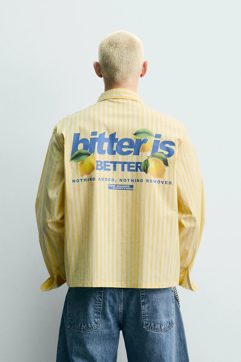 CHEMISE À RAYURES ET IMPRIMÉ CITRONS