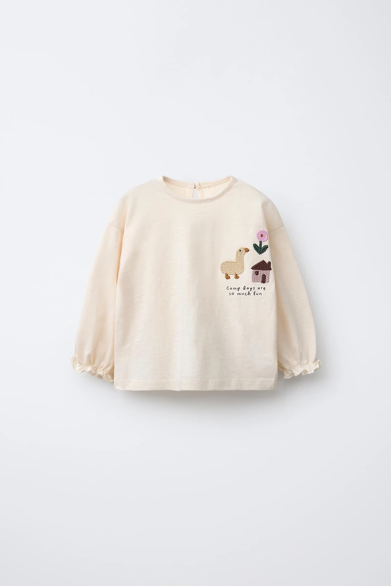 KNIT PATCH T-SHIRT