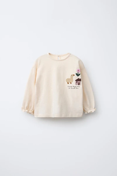 KNIT PATCH T-SHIRT