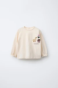 KNIT PATCH T-SHIRT