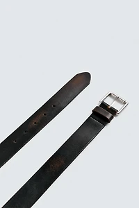 VINTAGE EFFECT LEATHER BELT