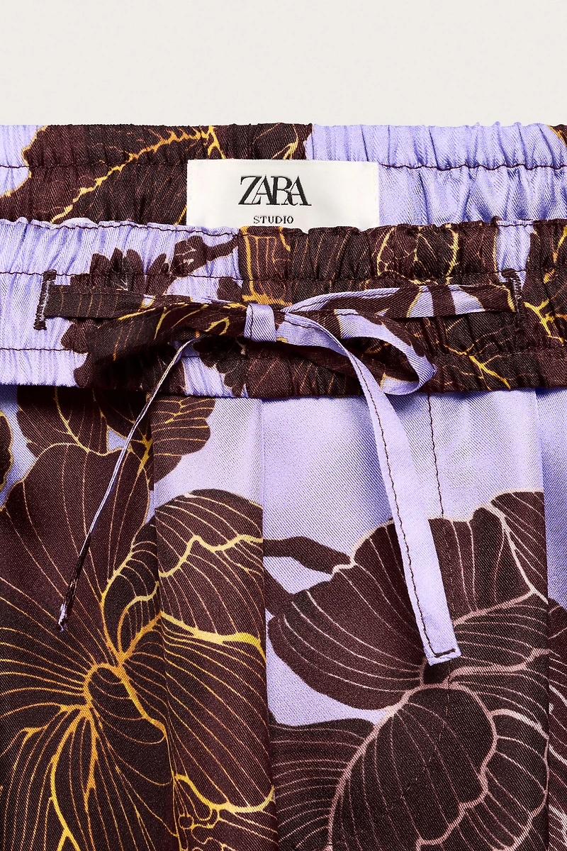 RELAXED FIT 100% SILK PRINTED COMBINED LIMITED EDITION SHORTS