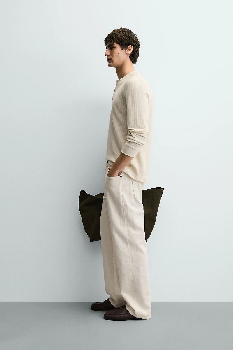 RIBBED STRUCTURE T-SHIRT