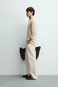 RIBBED STRUCTURE T-SHIRT
